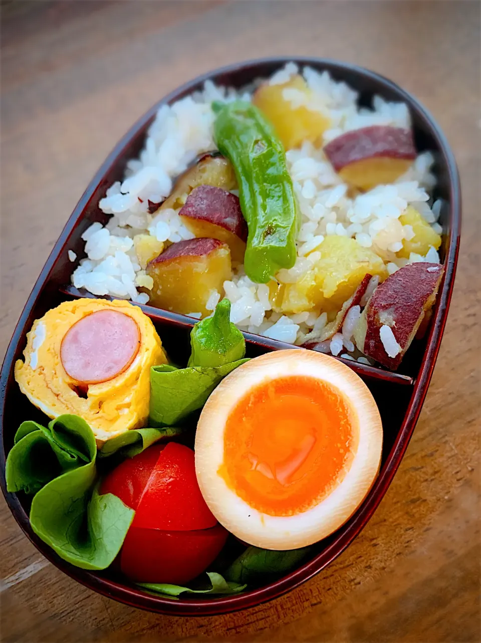 今日のお弁当・さつまいもごはん|akiさん