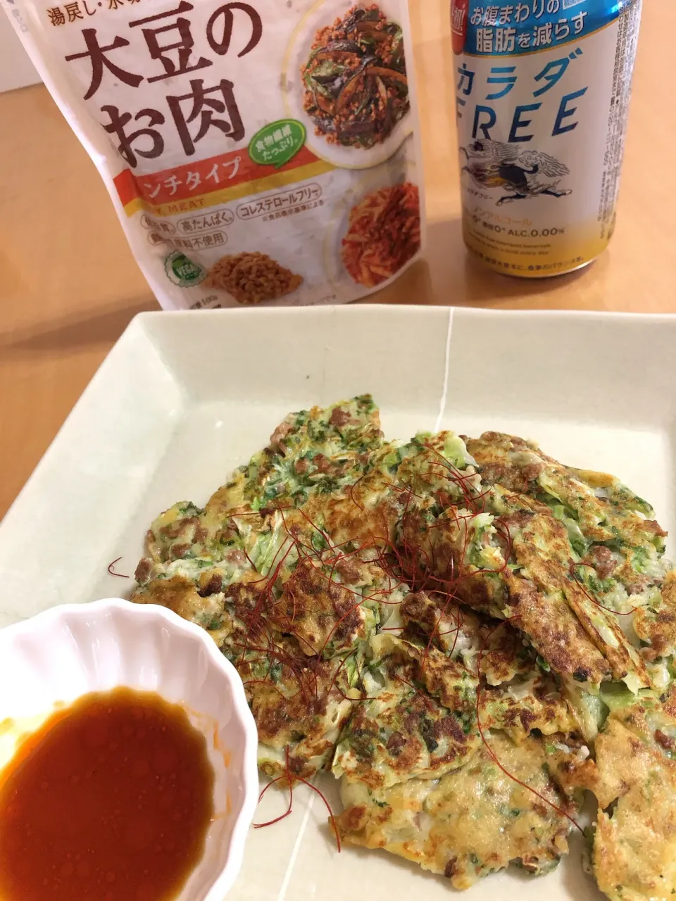 大豆のお肉を使ってチヂミ|sana.ayaさん