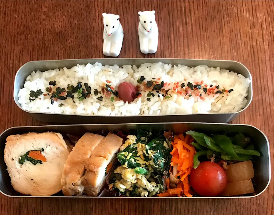 ランチ #お弁当  #お弁当記録  #チキンロール照り焼き|小松菜さん