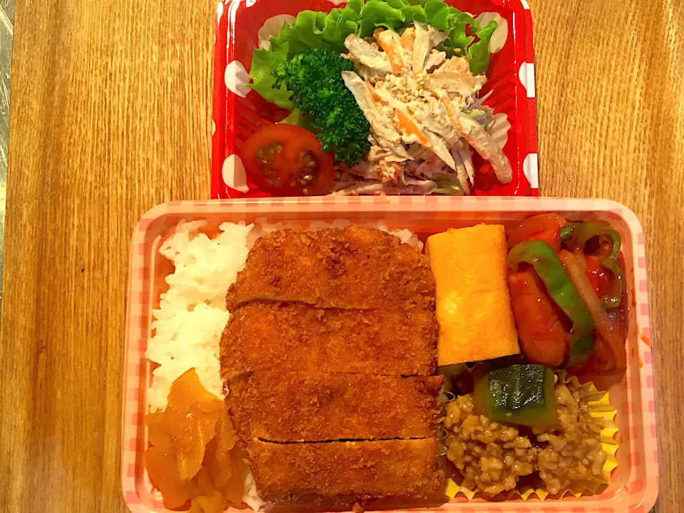 チキンカツ かぼちゃソボロ ゴボウサラダ弁当|あぐりさん