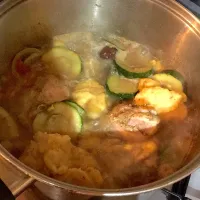 Chicken, vegetable soup with cornmeal dumplings!|Leona A Williamsさん