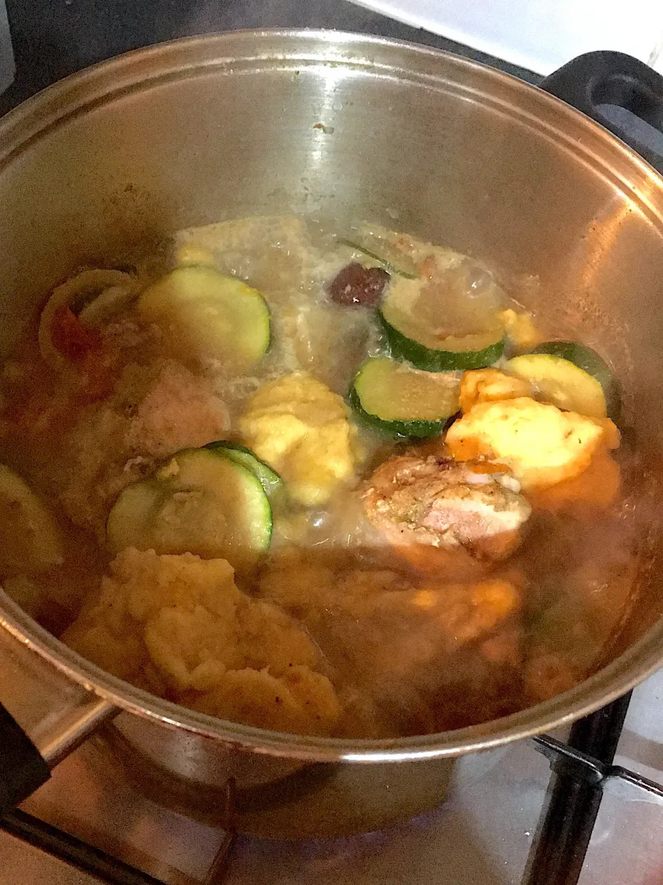 Chicken, vegetable soup with cornmeal dumplings!|Leona A Williamsさん