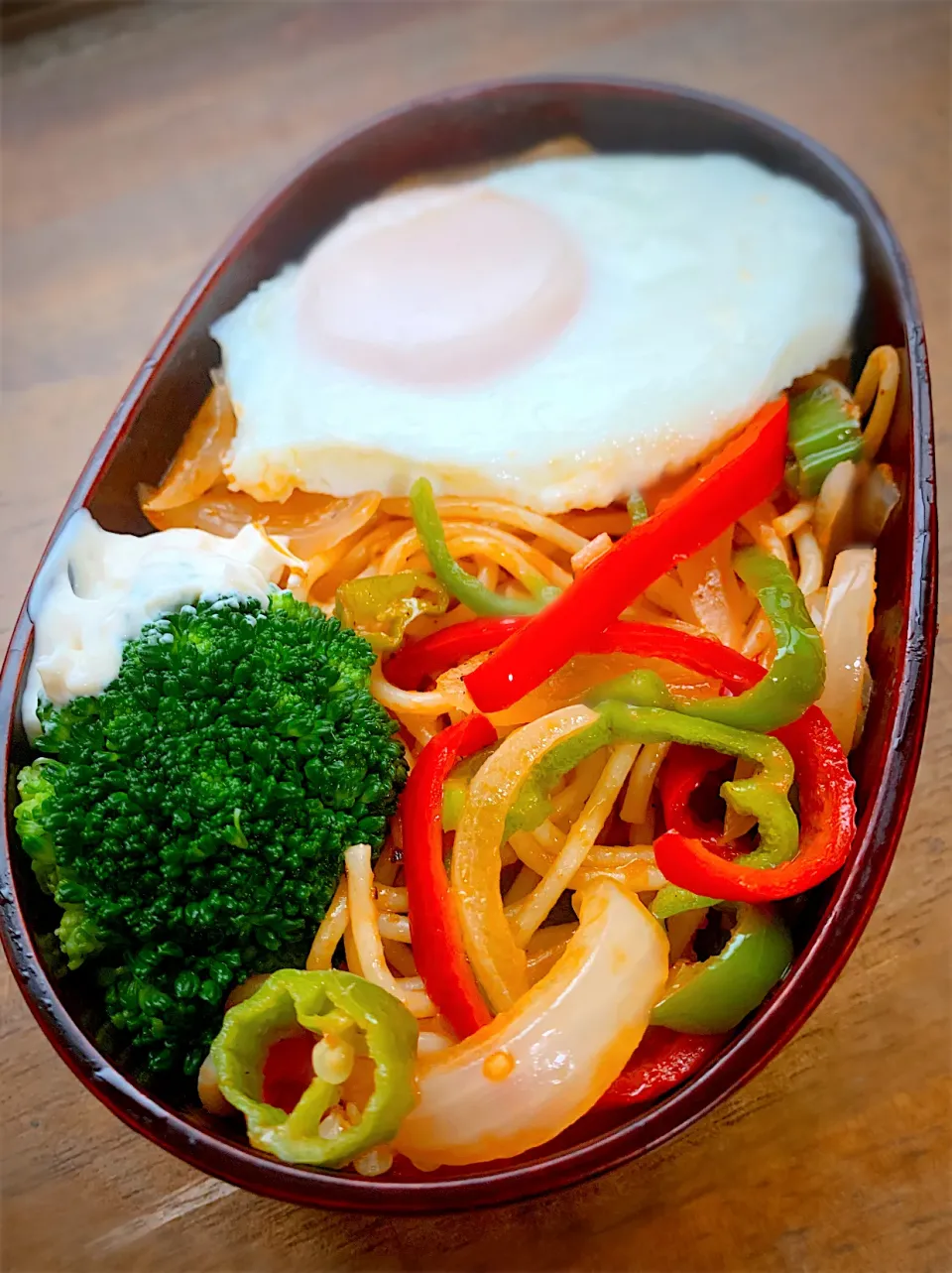 今日のお弁当　野菜たっぷりナポリタン弁当|akiさん