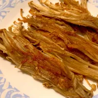 Ginger and soy sauce Enoki mushrooms|Sakieeeeenさん