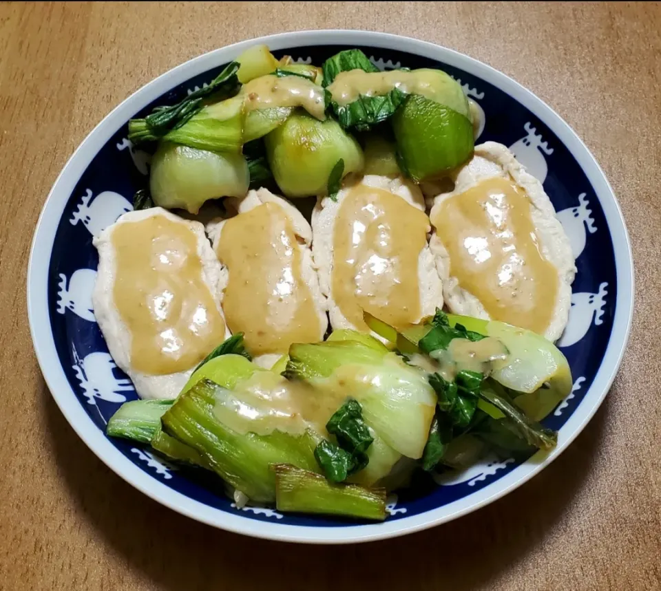 ササミとチンゲン菜のわさび味噌マヨネーズ|ナナさん