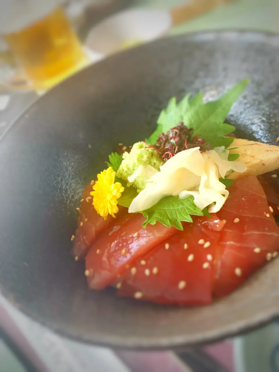 ゴルフ飯　マグロ漬け丼|寺尾真次さん