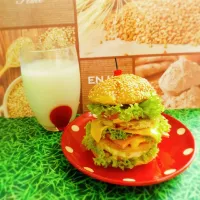 Snapdishの料理写真:Heng💝's dish Burger Tower🍔|Heng💝さん