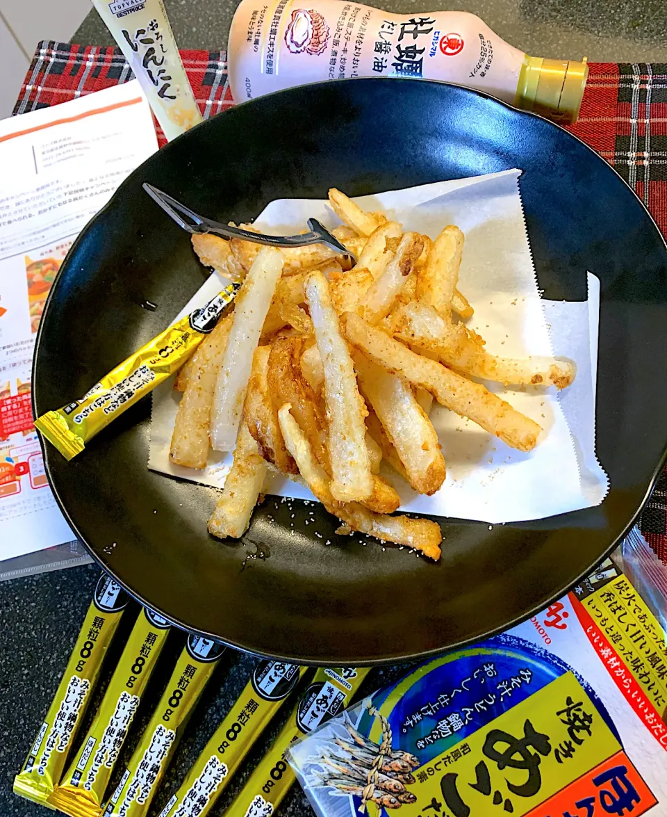 焼きあごだし使って フライドだいこん|シュトママさん