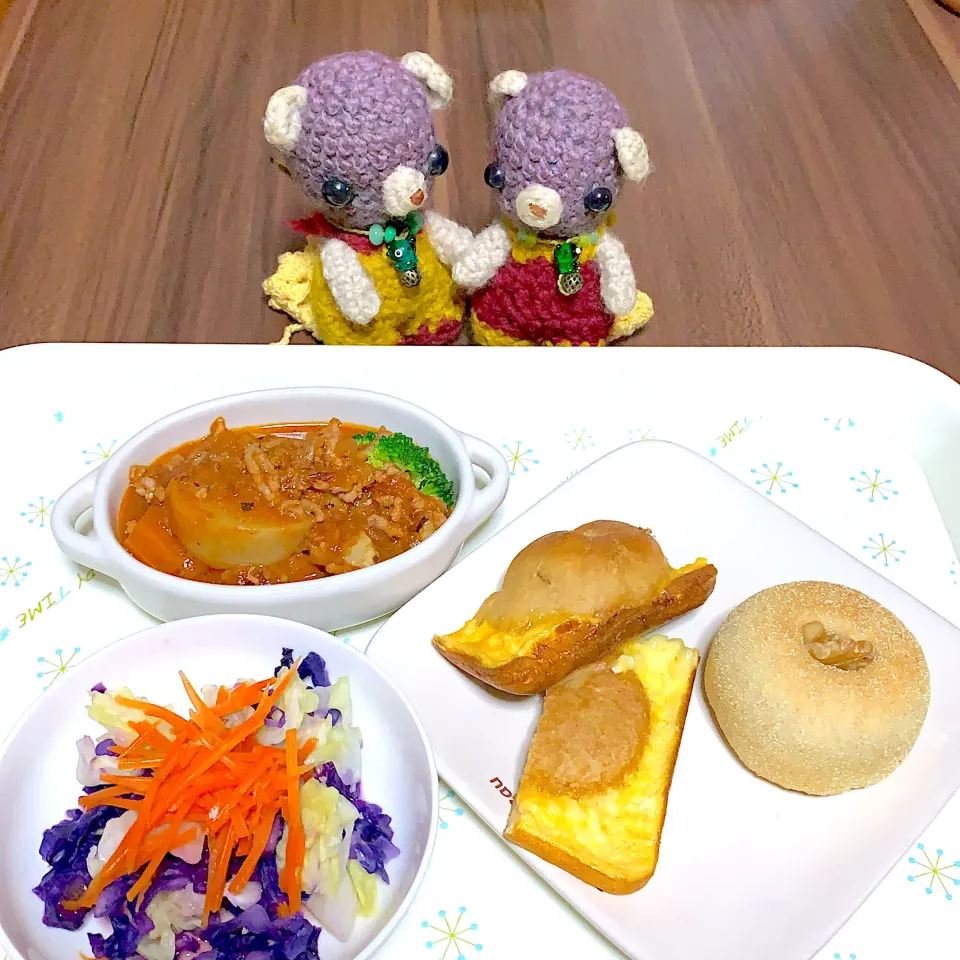 Snapdishの料理写真:朝ごぱん（╹◡╹）|chagashiさん