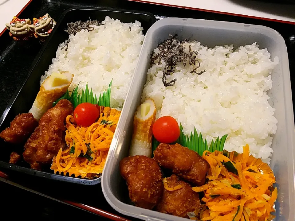 夫弁当、息子弁当|みどりさん