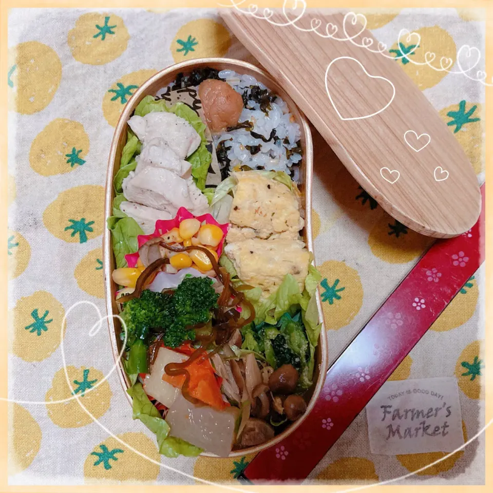 １２／１０ ｔｈｒ 鶏胸肉のレンチンレモンソテー弁当🍴|rinaronarさん