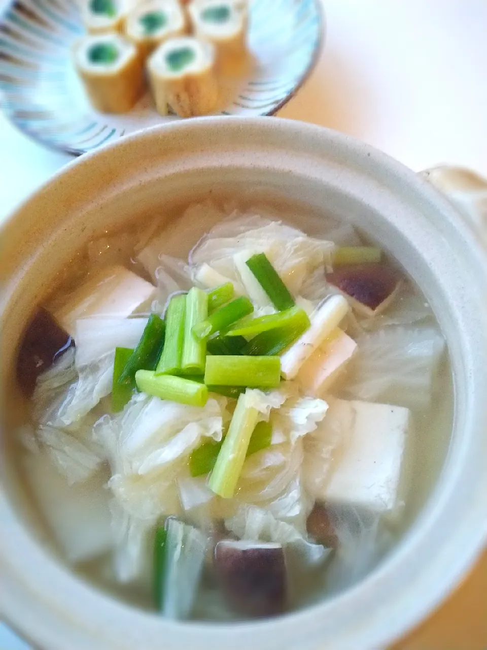 朝湯豆腐！|まめころさん