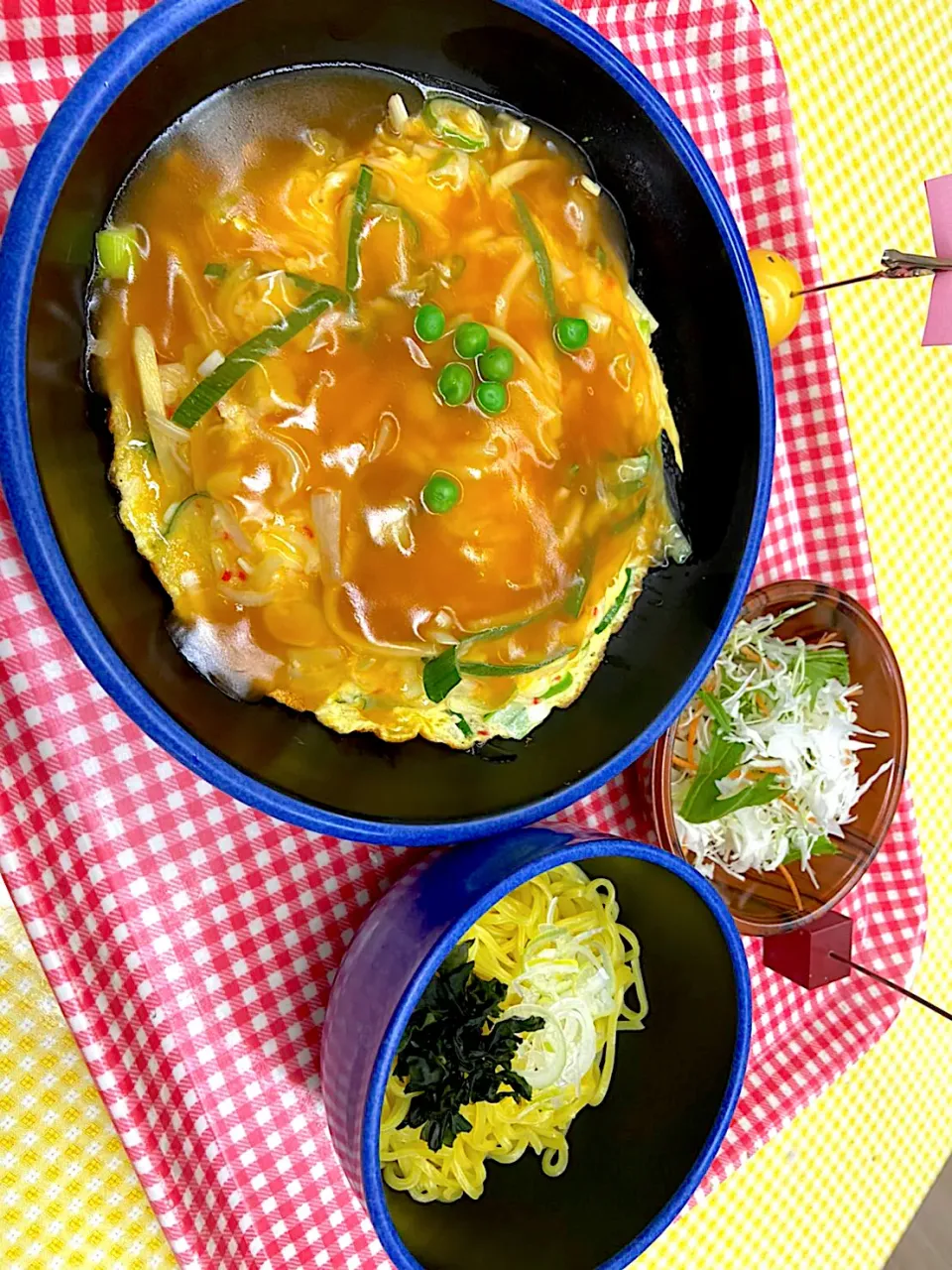 Snapdishの料理写真:天津丼＆ミニラーメンセット|nyama1さん