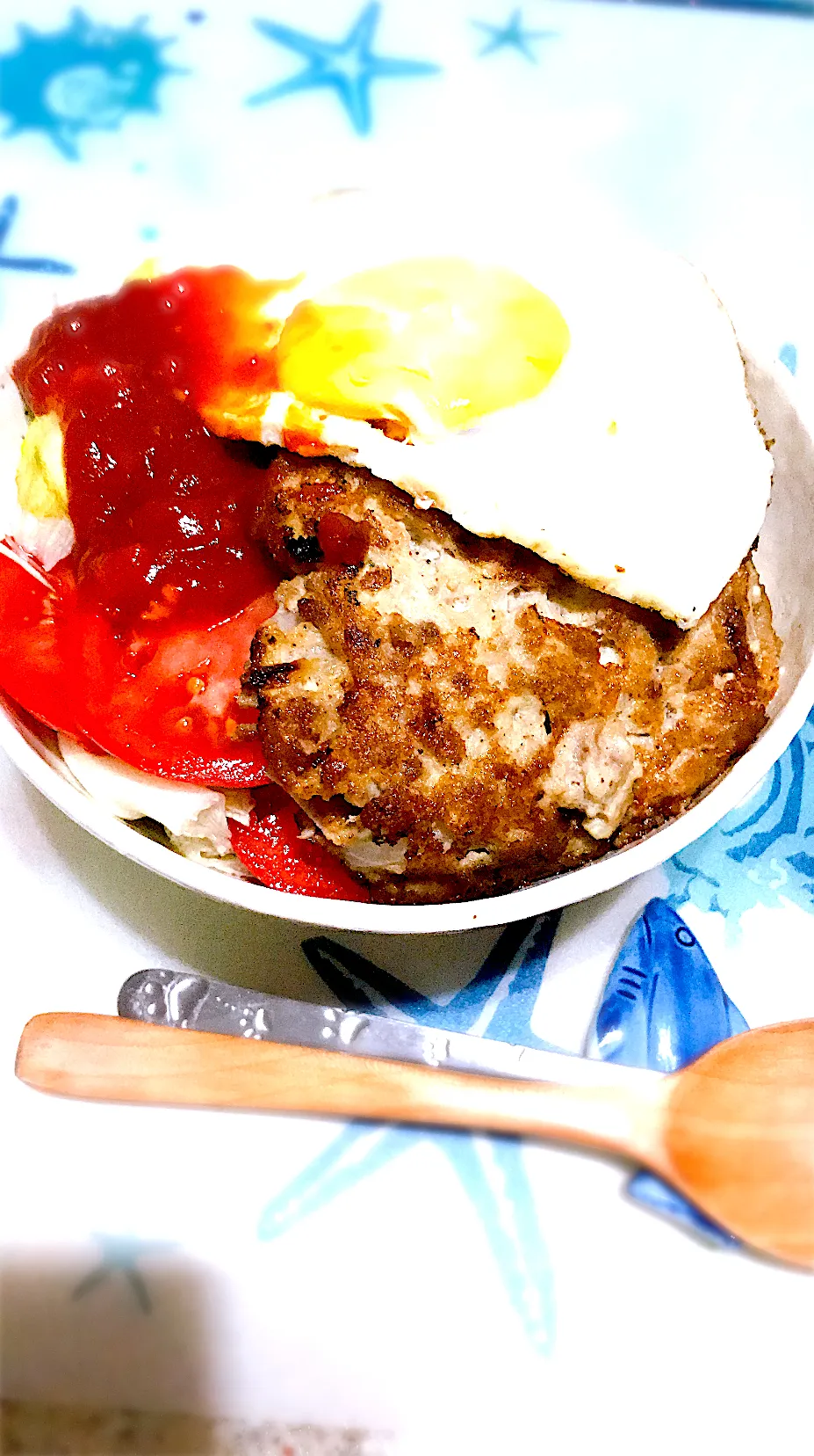 豆腐ハンバーグでロコモコ丼(･∀･)|舞さん