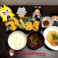 Snapdishの料理写真:鬼滅の刃好物ご飯|えりさん