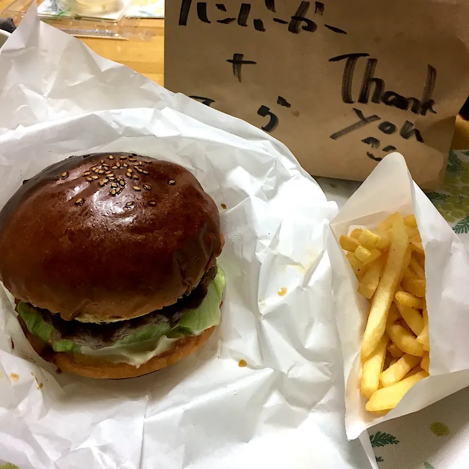 ハンバーガー+エッグ|こいちさん