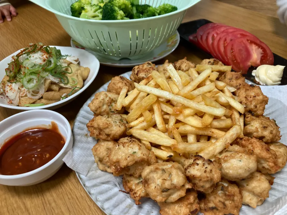 Snapdishの料理写真:＊和風ナゲットの夕飯＊|＊抹茶＊さん