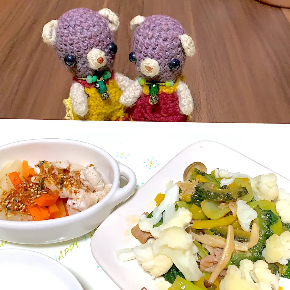 Snapdishの料理写真:きのーの昼ごはん（╹◡╹）|chagashiさん