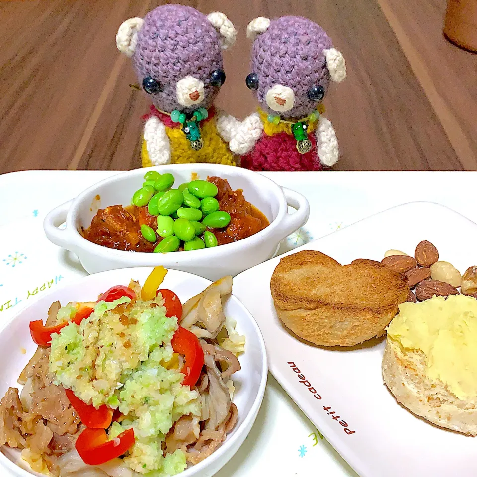 Snapdishの料理写真:朝ごぱん（╹◡╹）|chagashiさん