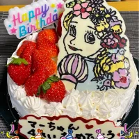 Snapdishの料理写真:ラプンツェルのキャラチョコケーキ🎂|みどりさん