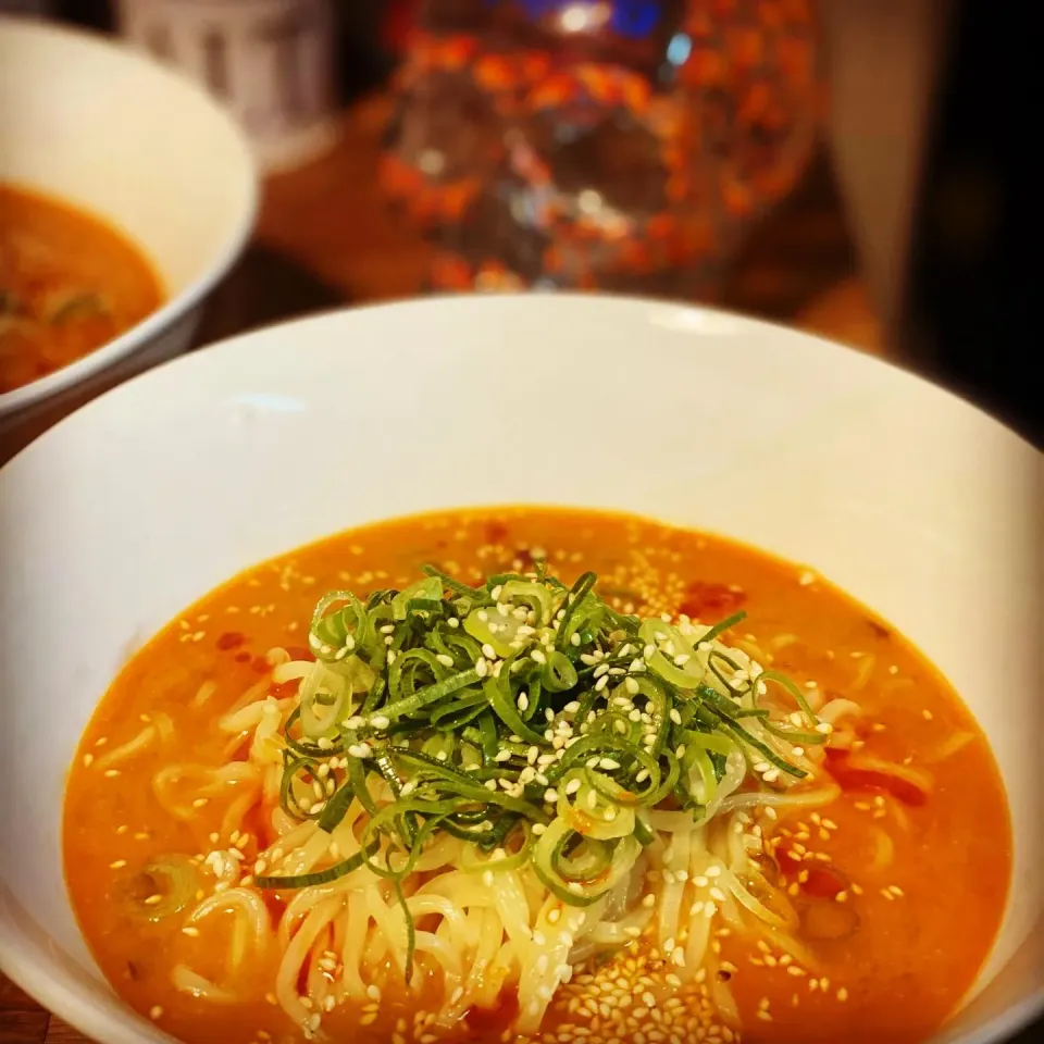 Chicken Stock Sesame Oil Ramen 🍜 with Noodles, Negi, Sesame seeds  #noodles #ramen #soup #chefemanuel  #ilovecooking|Emanuel Hayashiさん