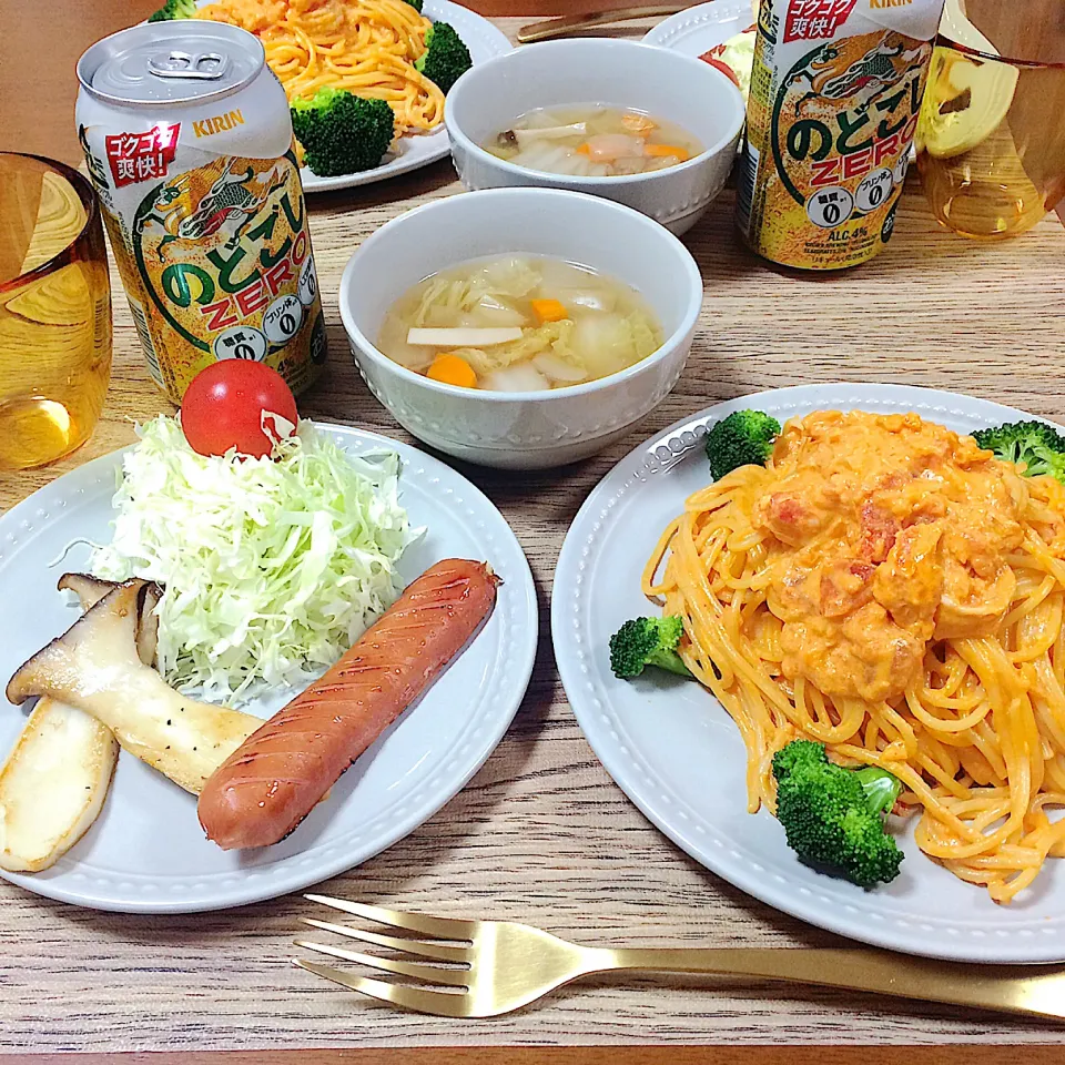 Snapdishの料理写真:エビのトマトクリームパスタ🍝|waiwaiさん