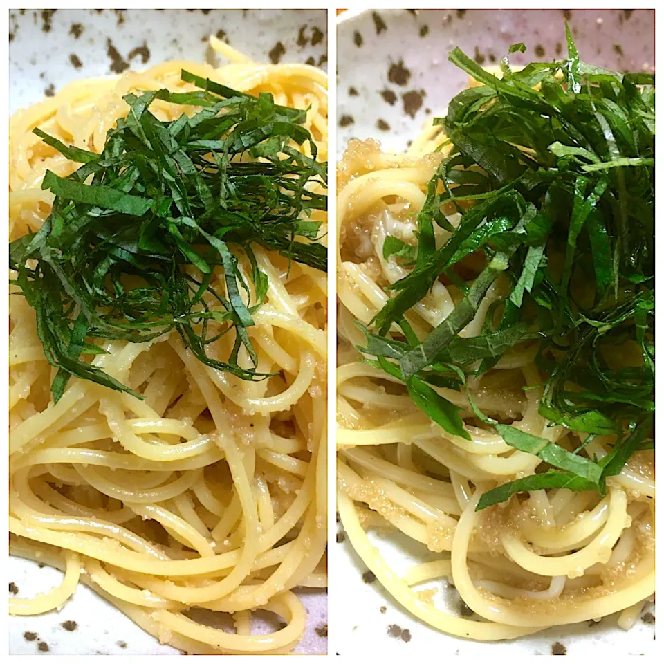 どちらがたらこ？　たらこパスタ🍝とアマランサスパスタ🍝|Yu Yu mamaさん