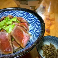 Snapdishの料理写真:今夜はローストビーフ丼を作ってみました|keikoさん