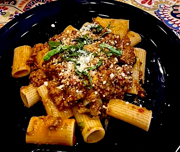 Rigatoni and Homemade Bolognese Sauce|gonbenさん