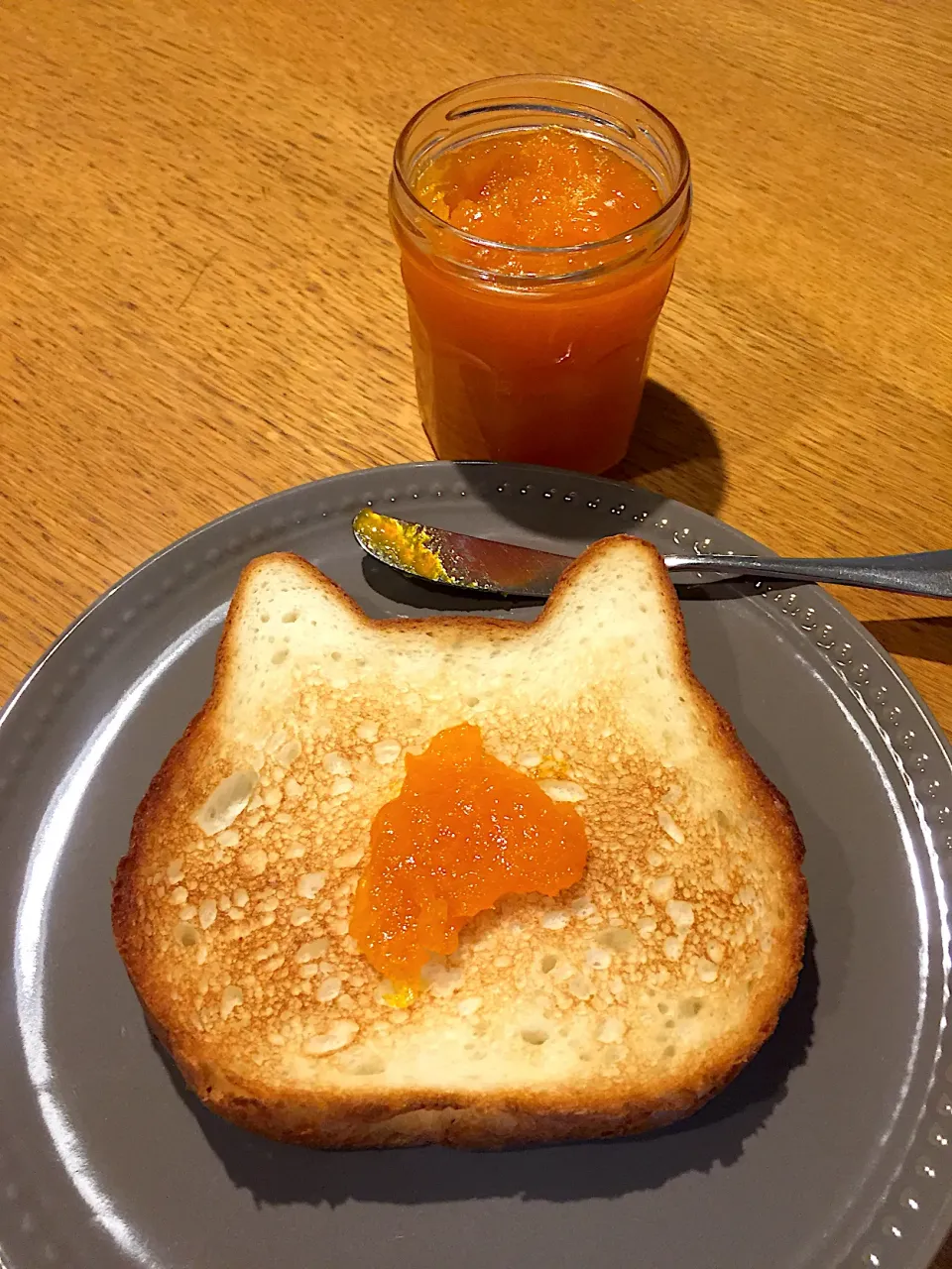 手作り蜜柑ジャム と  頂いたネコネコ食パン|まつださんさん