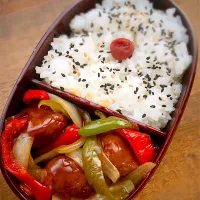 今日のお弁当・鳥肉団子の中華炒め|akiさん