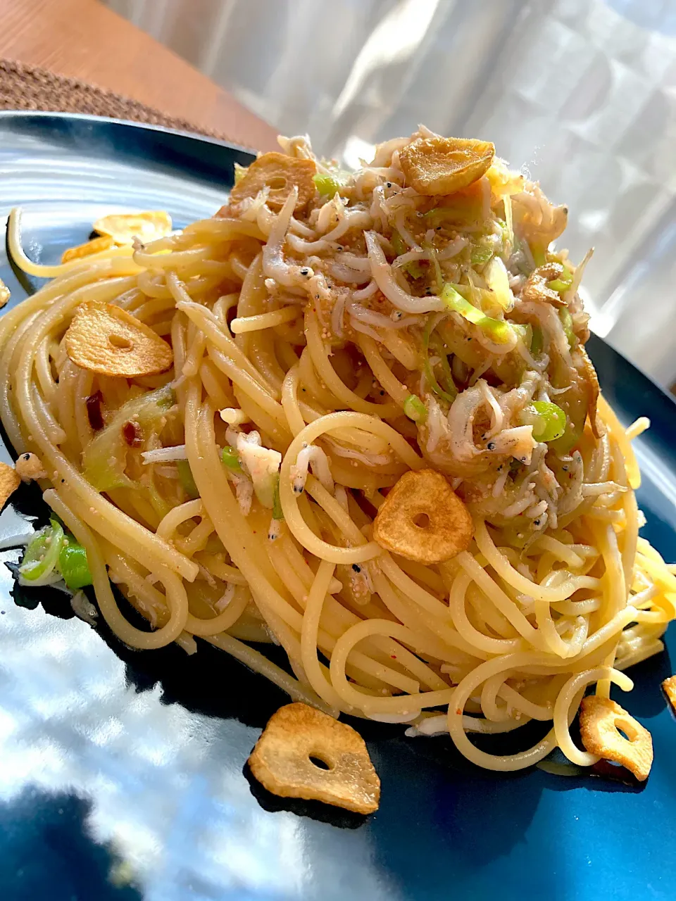 シラスと明太子のペペロンチーノ😋🍝💕✨|アイさん