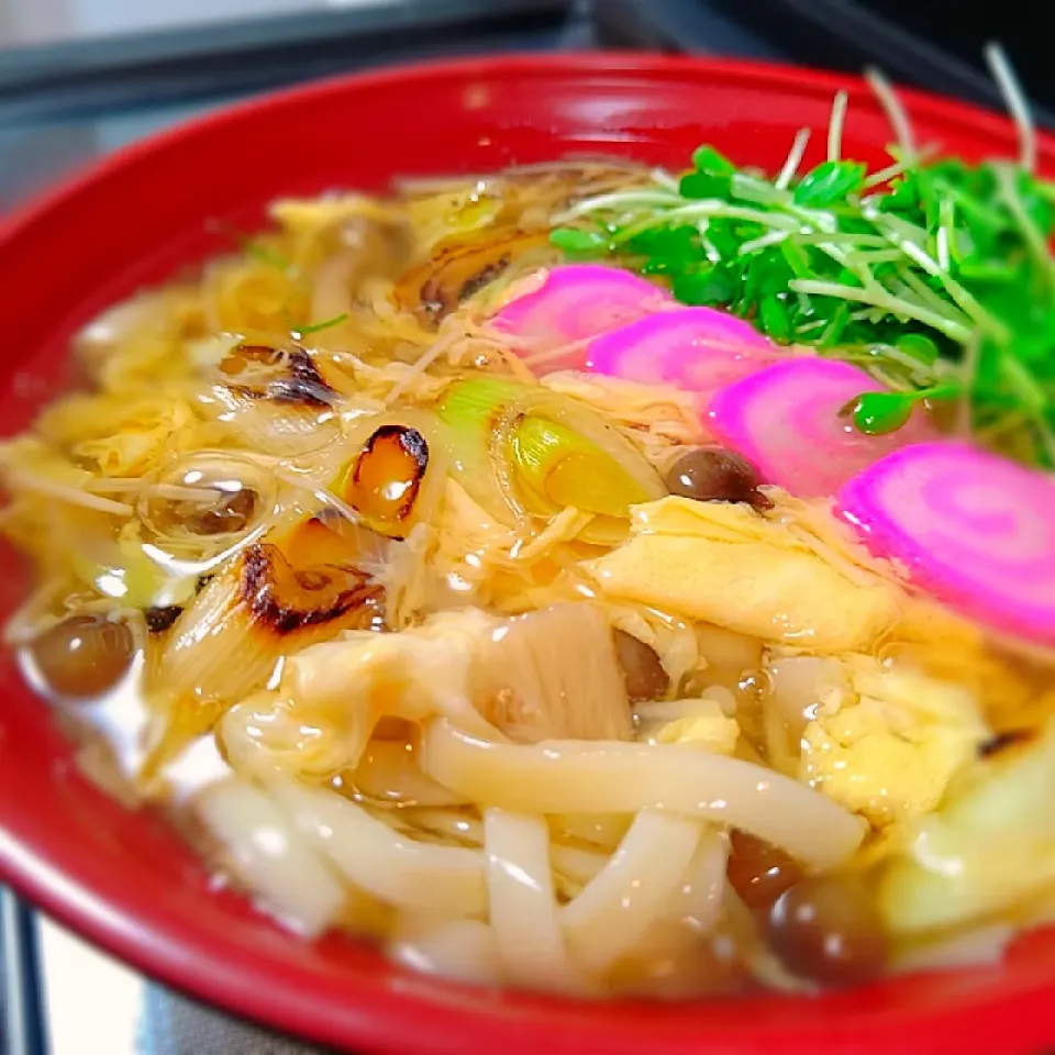 焼きネギとキノコの
      かき玉餡掛けうどん～♪♪|砂糖味屋キッチンさん