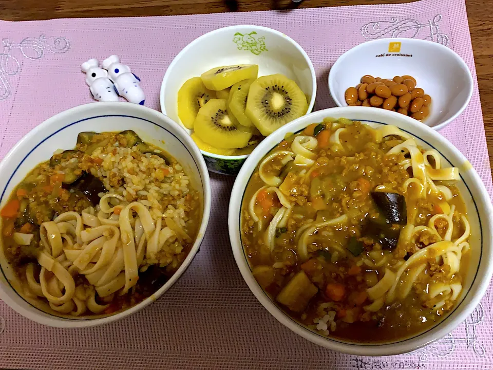 カレーうどん晩ごはん~(^^)♡|Mieco 12943さん