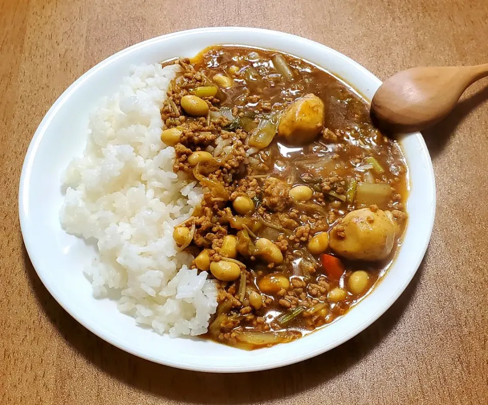 挽き肉と大豆と残り野菜のカレー|ナナさん