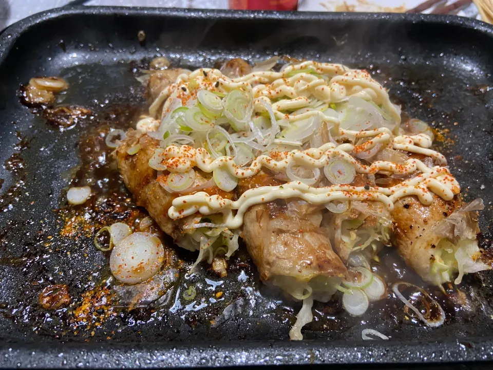 お好み焼き風豚ロースのキャベツ巻き|ハルのただ飯さん