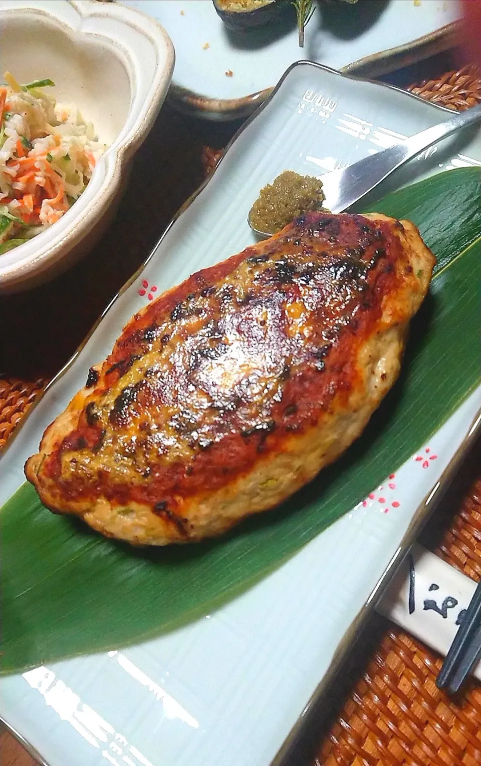 でっかいつくねの笹焼き風
柚子胡椒添え|ぱおさん