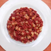 Potato with corned beef|lunalunaさん