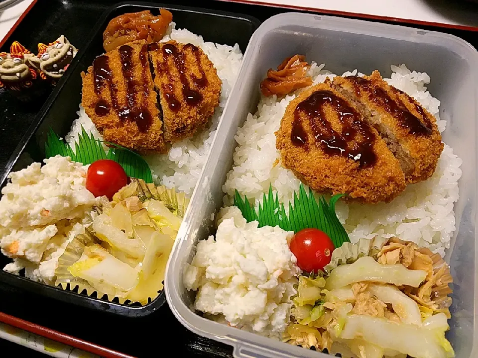 夫弁当、息子弁当|みどりさん