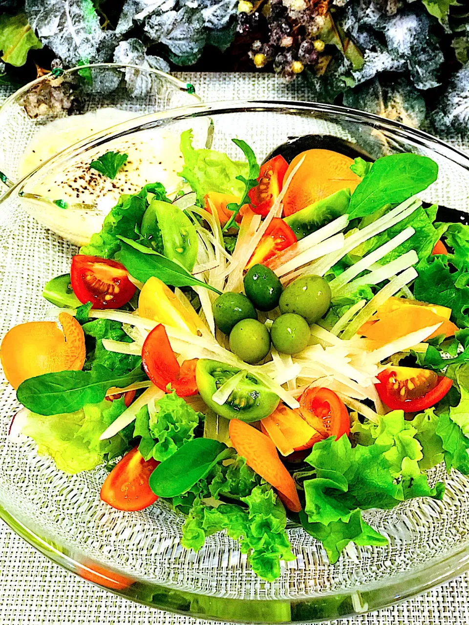 🥗ヤーコンのサラダ🥗タルタルソース風のドレッシングで〜🧡|ブルースプーンさん