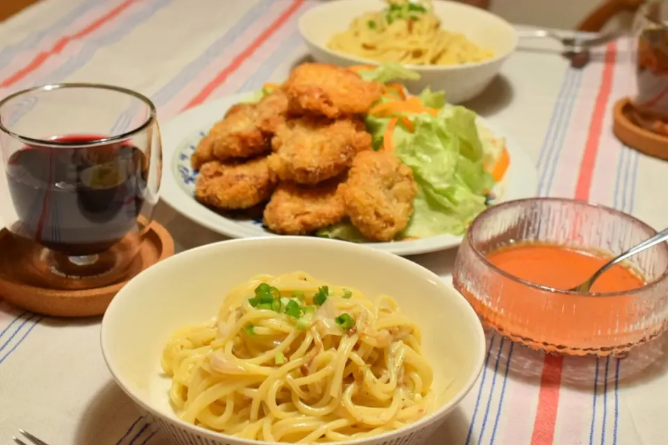 へそ大根のフライとブルーチーズパスタ|うにんぱすさん