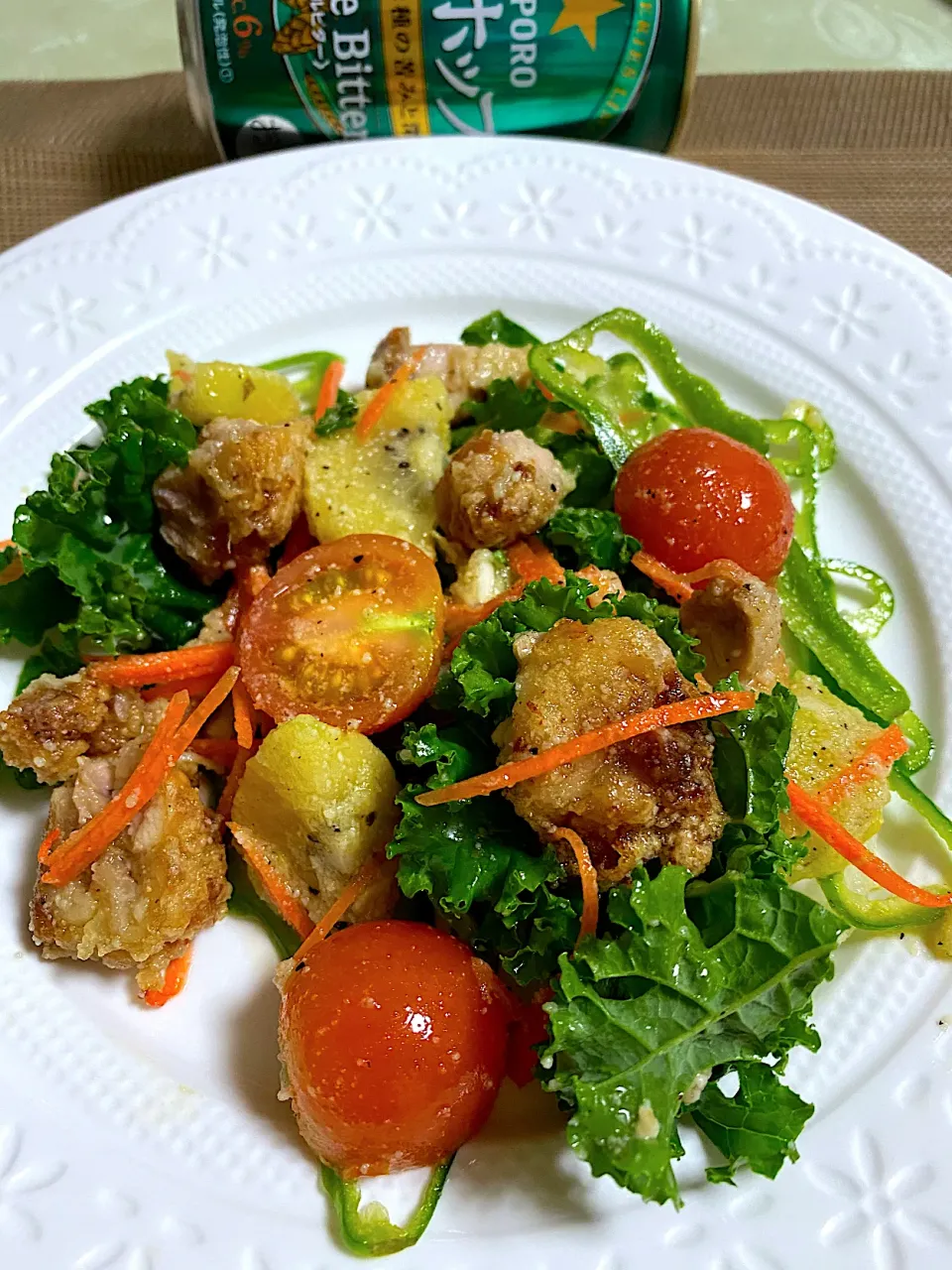 Snapdishの料理写真:由美さんの料理 ケールと大豆ミートのパワーサラダ🥗|ぽっちさん