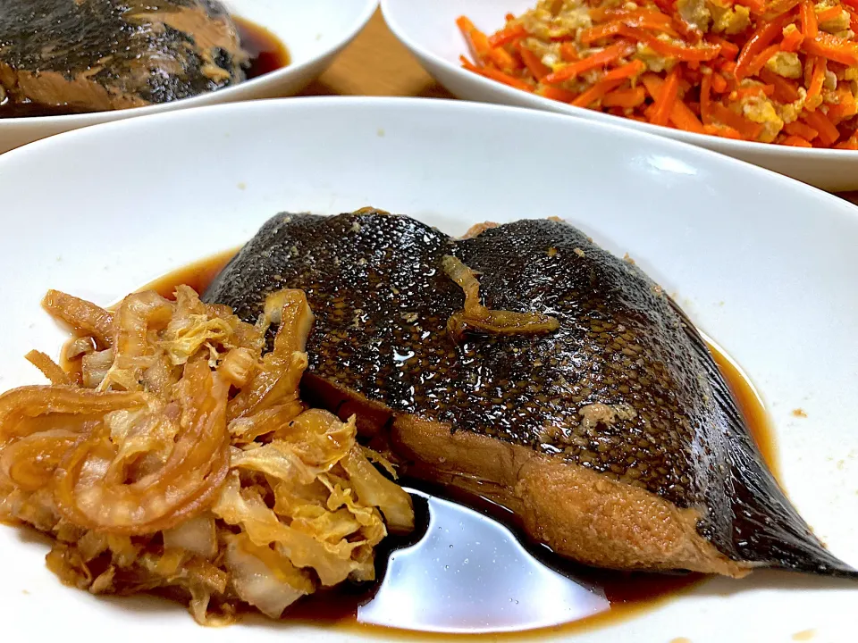 ＊黒カレイの煮付け夕飯＊|＊抹茶＊さん