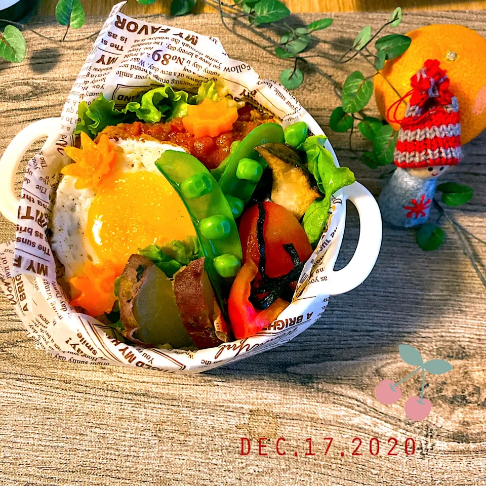 12/17 ☺︎ トマト煮込みハンバーグ弁当✩.*˚|jon2さん