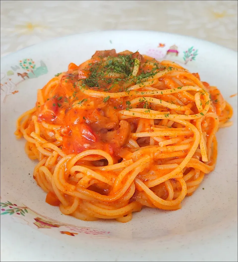 チーズたっぷりミートソースパスタ🍝|🍒ふみりん🍒さん