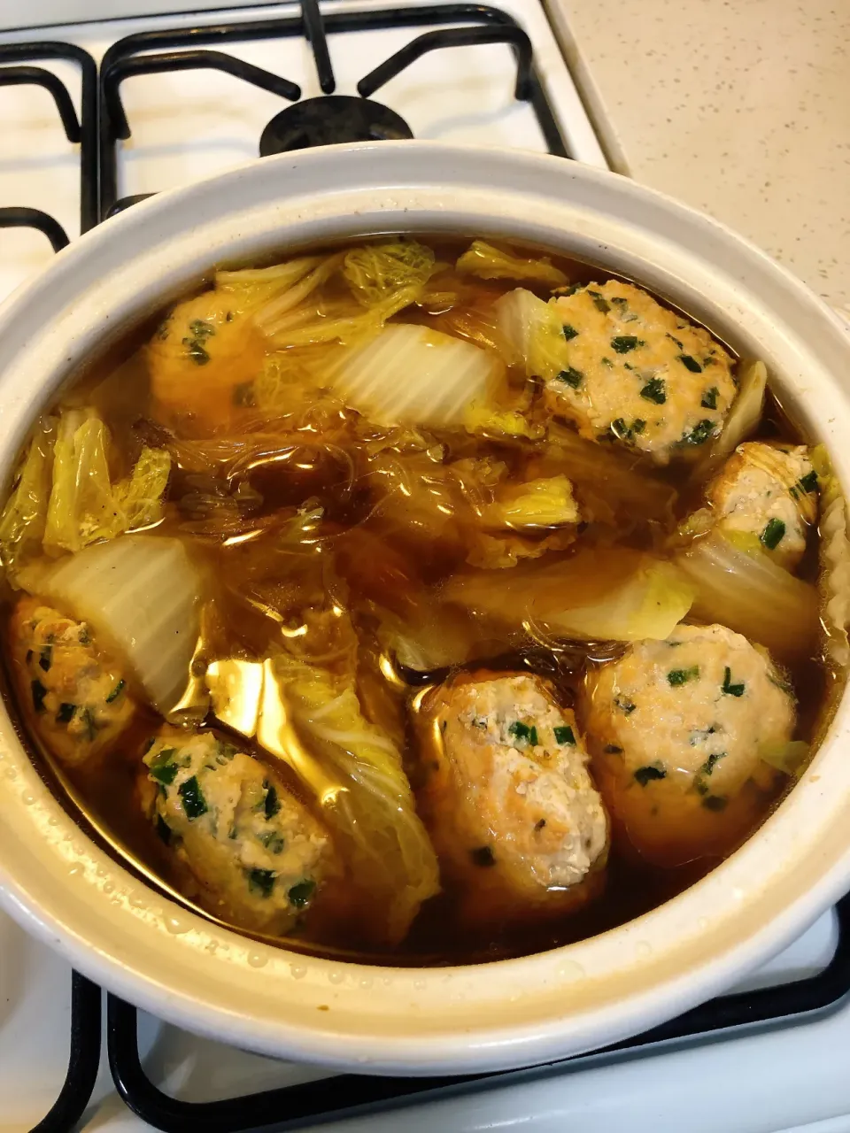 おウチご飯＊肉団子と白菜・春雨のお鍋|norishioさん