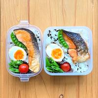 本日のお弁当 鮭のオリーブオイル焼き弁当