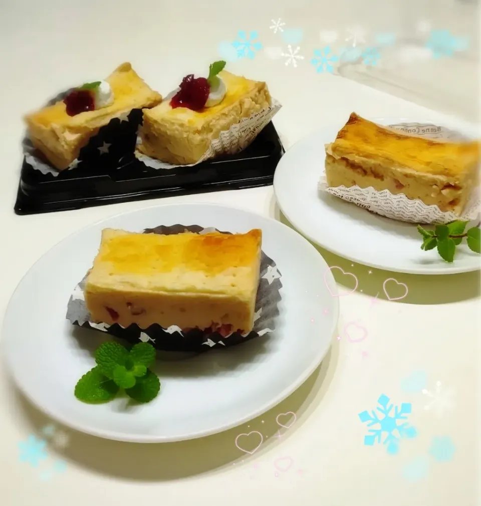 とんちんさんの料理 🍎りんごのカスタードムースケーキ　りんごのバルサミコ酢入り甘煮入り　#小さなケーキシリーズ|みったんさん