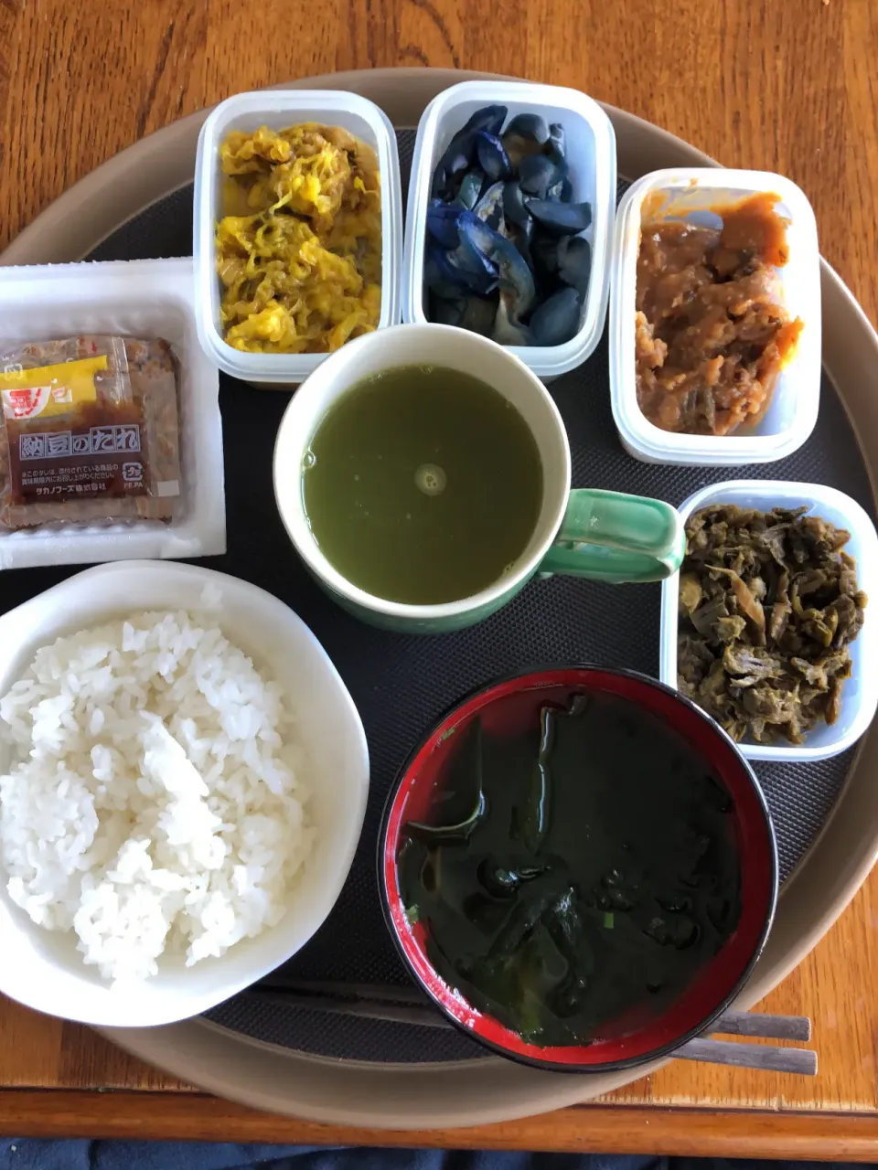 Snapdishの料理写真:残り物でお昼ご飯食べます｡|akesanさん