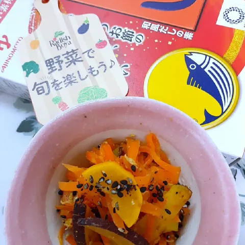 「さつまいも」を使ってみたSnapdishの料理・レシピ写真:🔷💛黄色の野菜de玉子入りきんぴら🔷